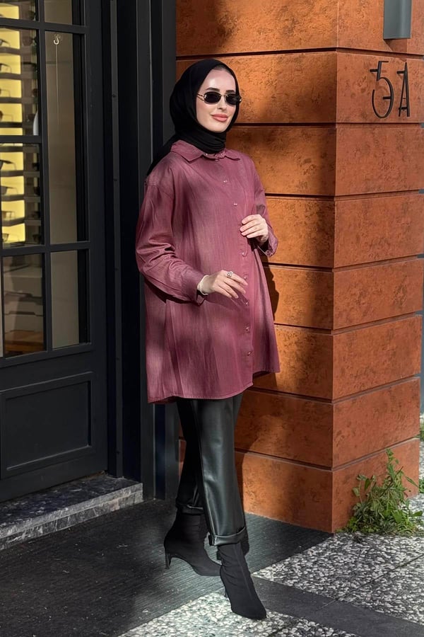 İNVEE Gömlek 7163 Bordo