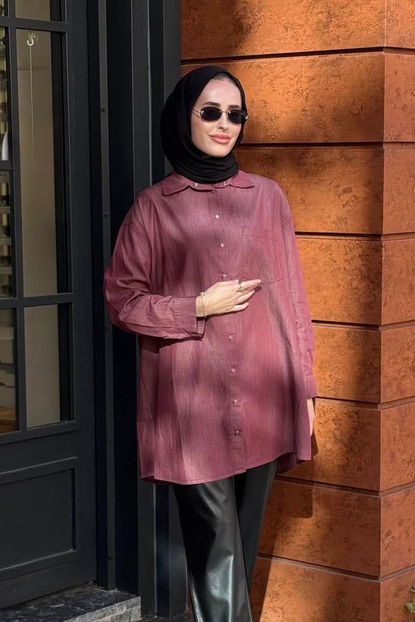 İNVEE Gömlek 7163 Bordo