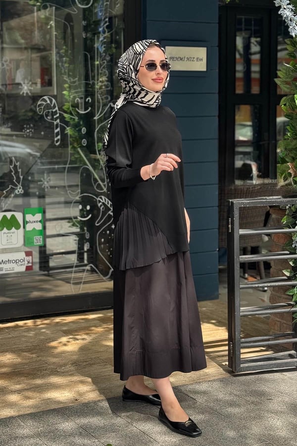 İNVEE Triko Tunik 7194 Siyah
