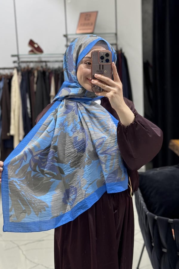 ipekevi Tensoft Şal 02319 Bebe Mavisi - Gri
