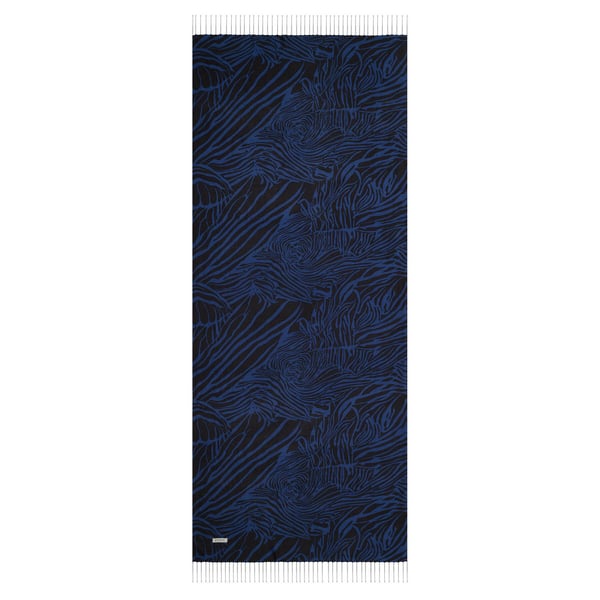 ipekevi Zebra Şal 02671 Siyah - Mavi
