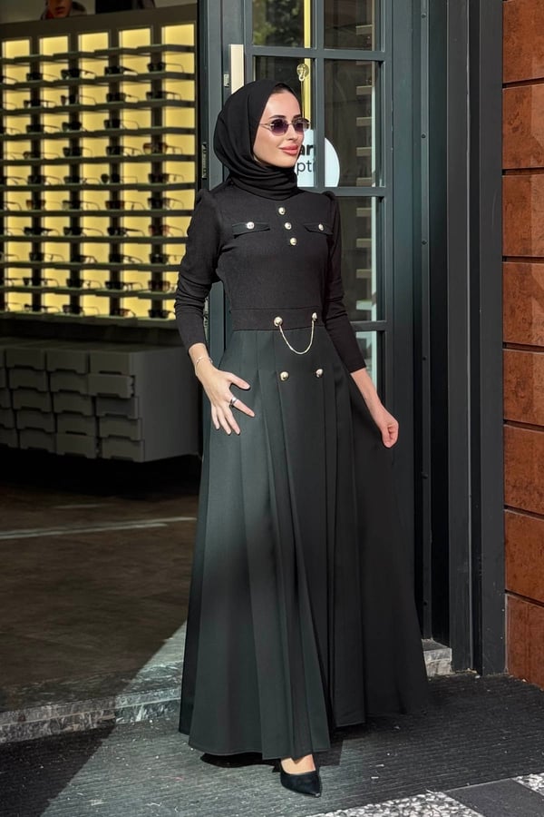 JAMİLA SARAH Ariella Elbise FW27-3404 Siyah