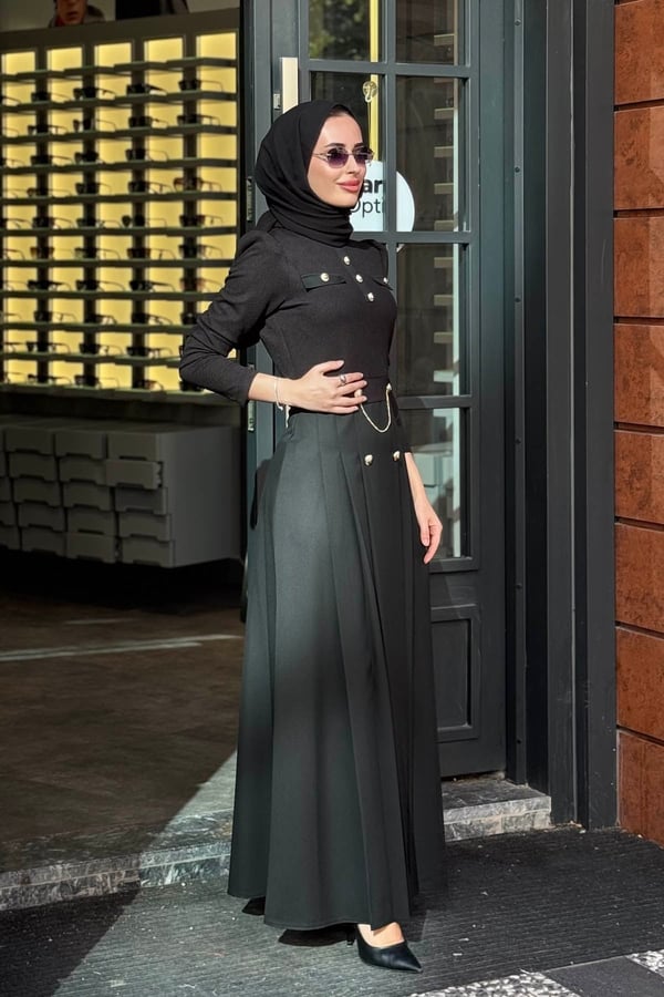 JAMİLA SARAH Ariella Elbise FW27-3404 Siyah