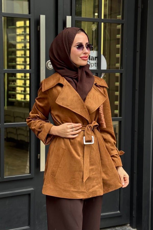 JAMİLA SARAH Pretty Trenç FW27-4404 Bakır