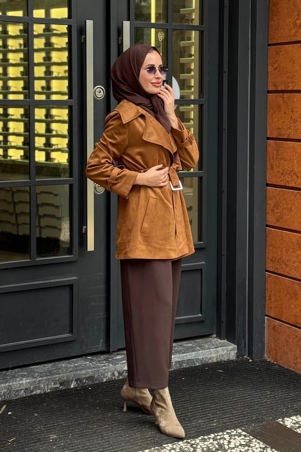 JAMİLA SARAH Pretty Trenç FW27-4404 Bakır