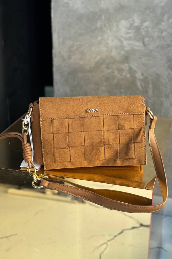 KAYRA Askılı Süet Çanta KA-A26-CNT14 Camel