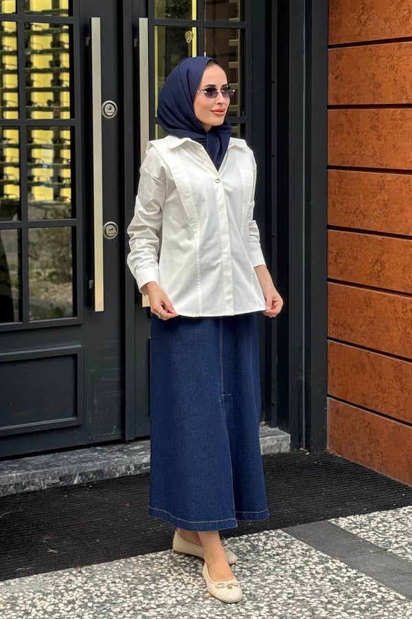 KAYRA Etek KA-A26-12043 İndigo