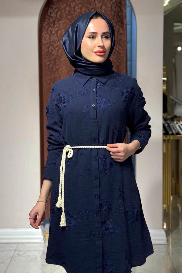 KAYRA Tunik KA-B26-21063 KOYU LACİVERT