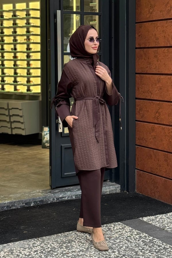 KAYRA Tunik KY-A26-81026 Koyu Kahve