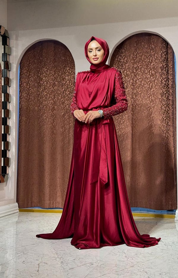 Kenzel Abiye 1104. Bordo