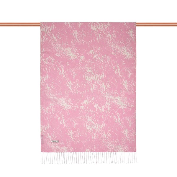 Mermer Desenli İpek Şal 05246 Pembe