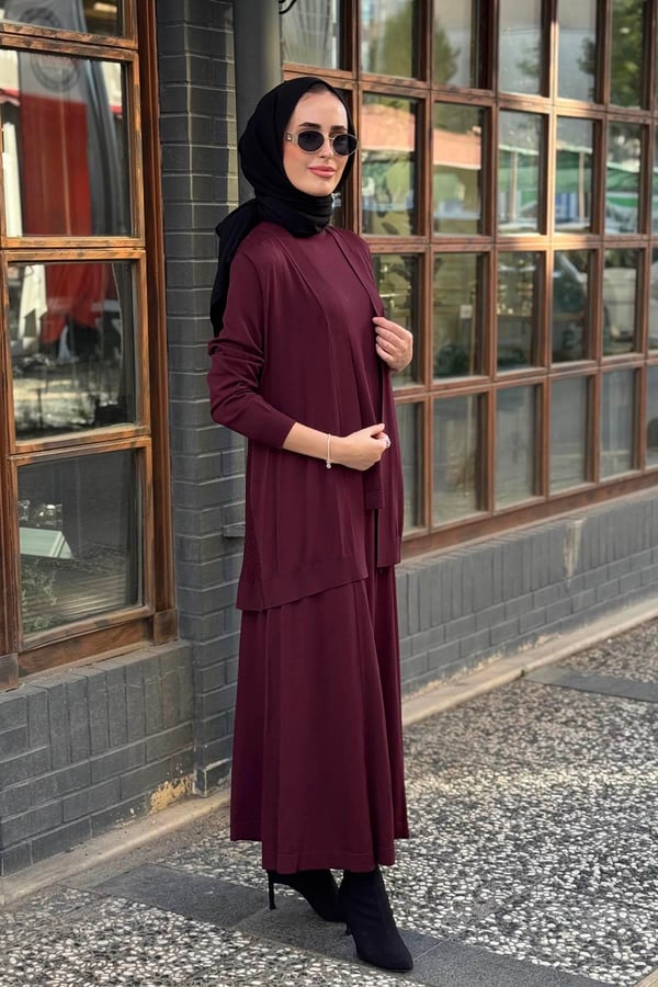 MİSS DALİDA Triko Etek T26PF-2004 Bordo