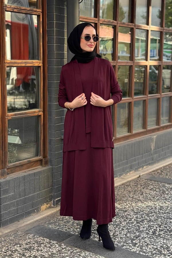 MİSS DALİDA Triko Etek T26PF-2004 Bordo