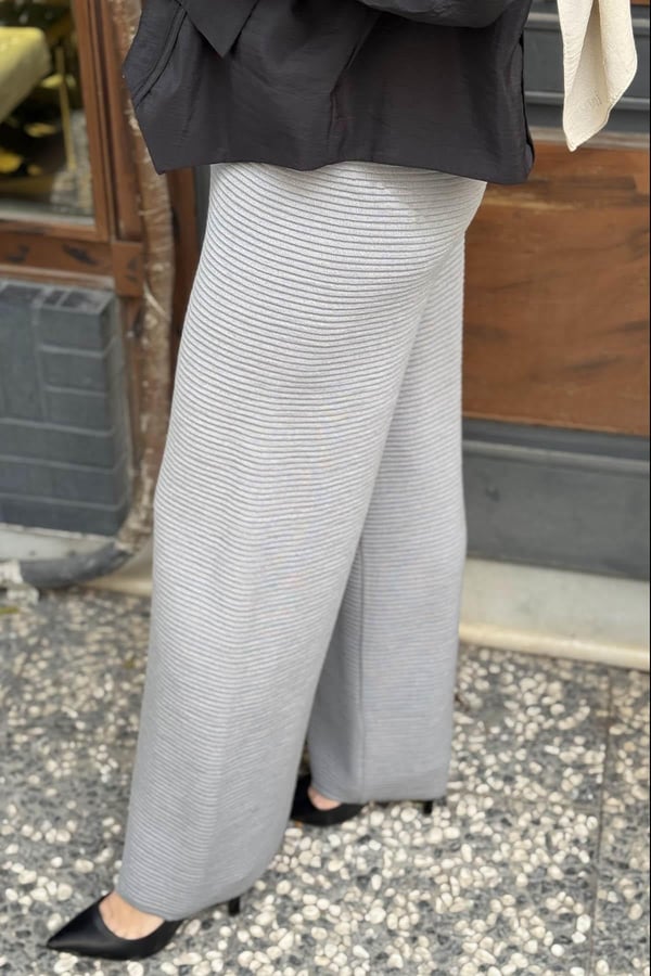 MİSS DALİDA Triko Pantolon T25K-7009 Gri