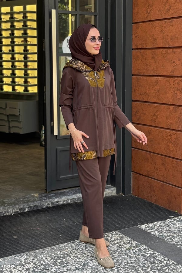 MOOR Brooke Pantolonlu Takım 26W4108 Kahve