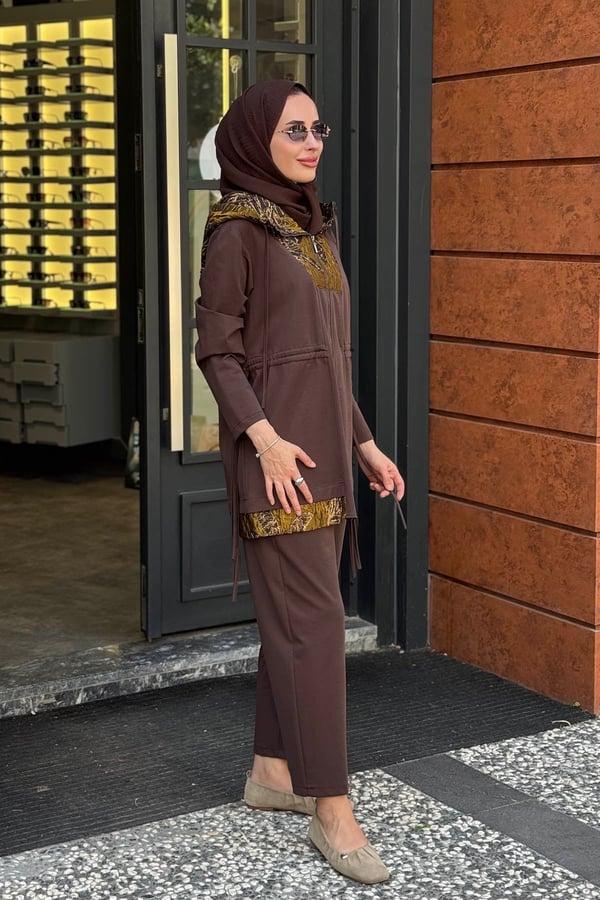 MOOR Brooke Pantolonlu Takım 26W4108 Kahve