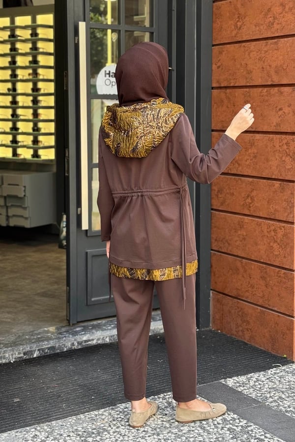 MOOR Brooke Pantolonlu Takım 26W4108 Kahve