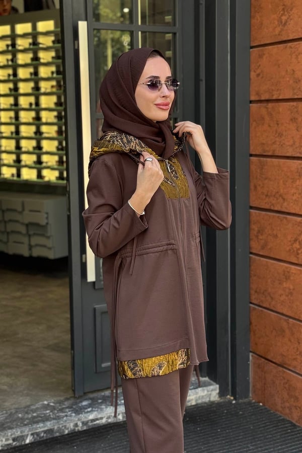 MOOR Brooke Pantolonlu Takım 26W4108 Kahve