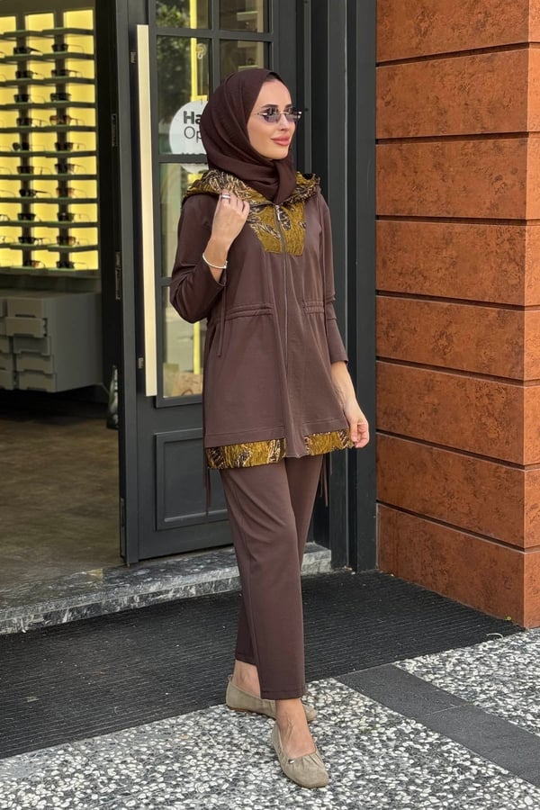 MOOR Brooke Pantolonlu Takım 26W4108 Kahve