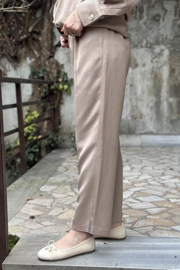 Naki & Mascara Boru Paça Pantolon 25MY3112 Sütlü Kahve
