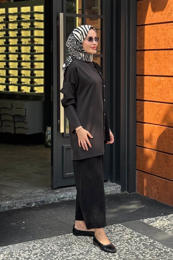 NAKİ & MASCARA Pantolonlu Takım 67MK2132T Siyah