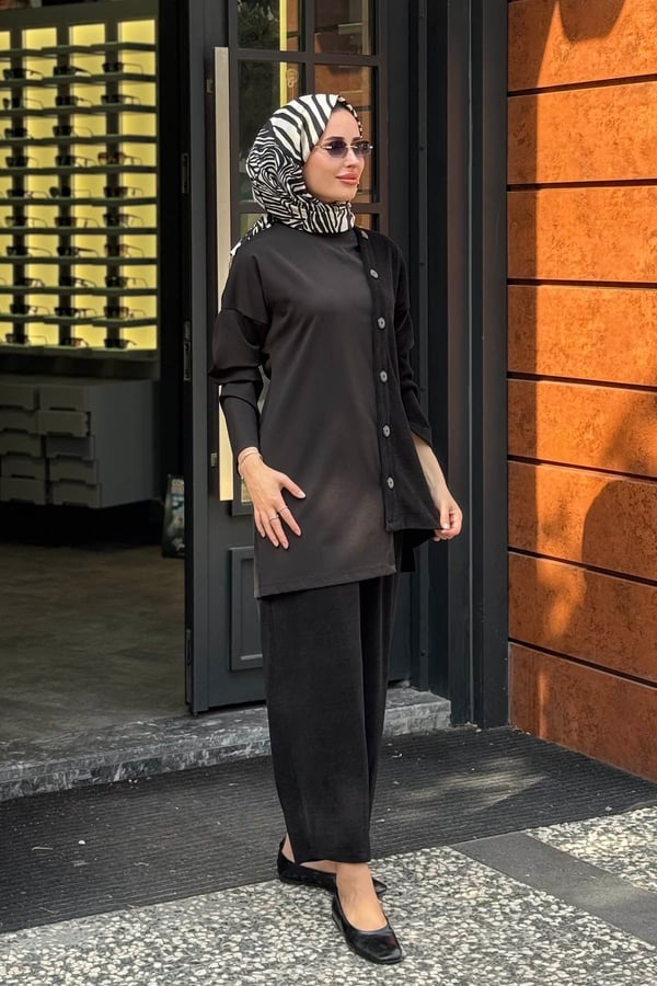 NAKİ & MASCARA Pantolonlu Takım 67MK2132T Siyah