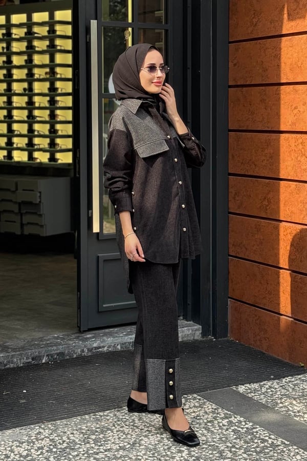 NAKİ & MASCARA Pantolonlu Takım 67MK2133T Siyah