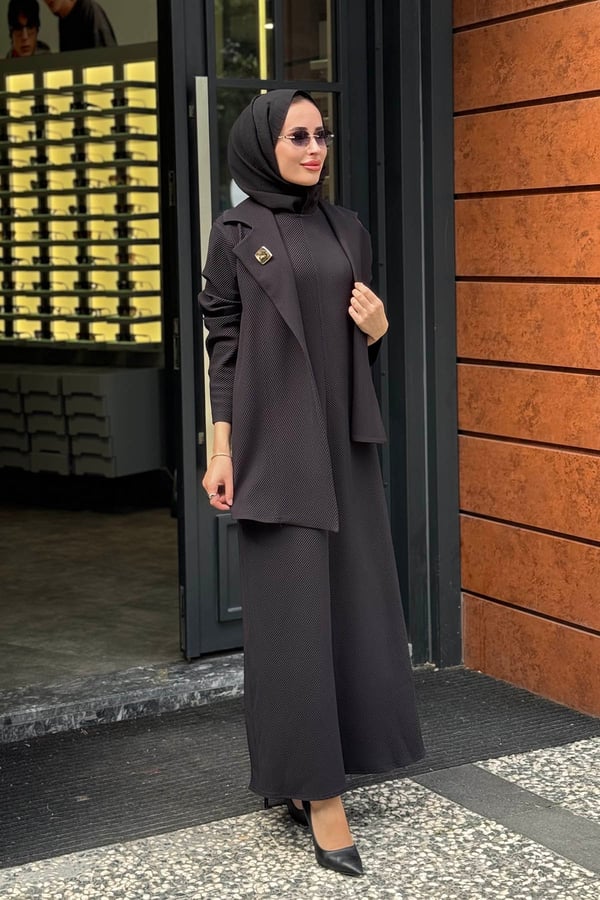NOİ Ceketli Elbise 77200 Siyah