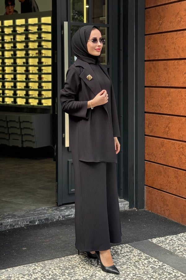 NOİ Ceketli Elbise 77200 Siyah
