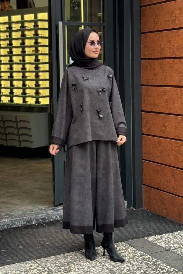 NOİ Rayon Pantolonlu Takım 77145T Antrasit