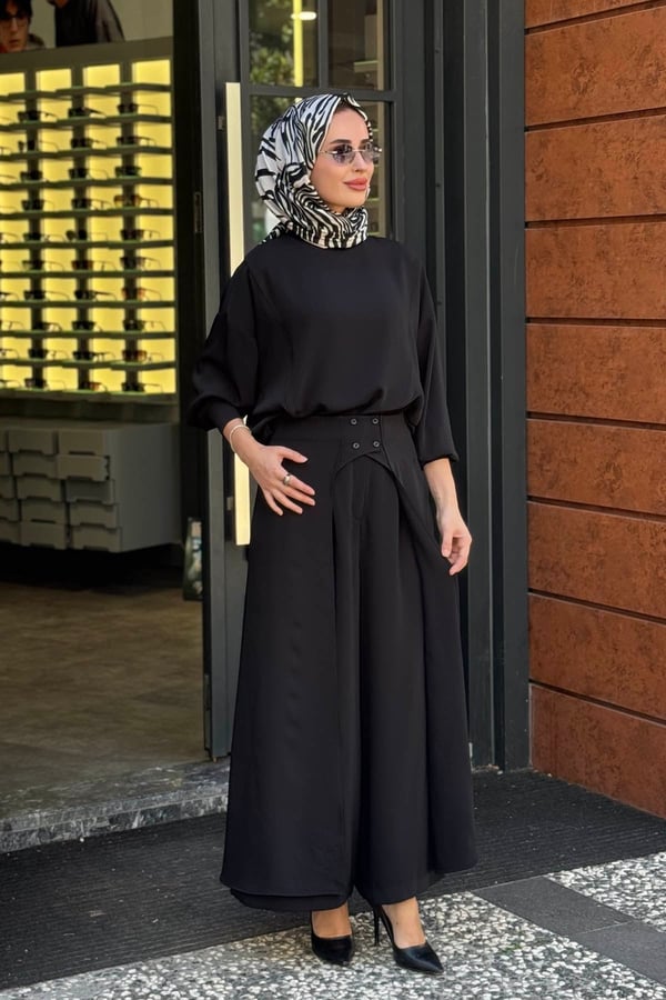 QOOQ Pantolonlu Takım 27FW244T Siyah