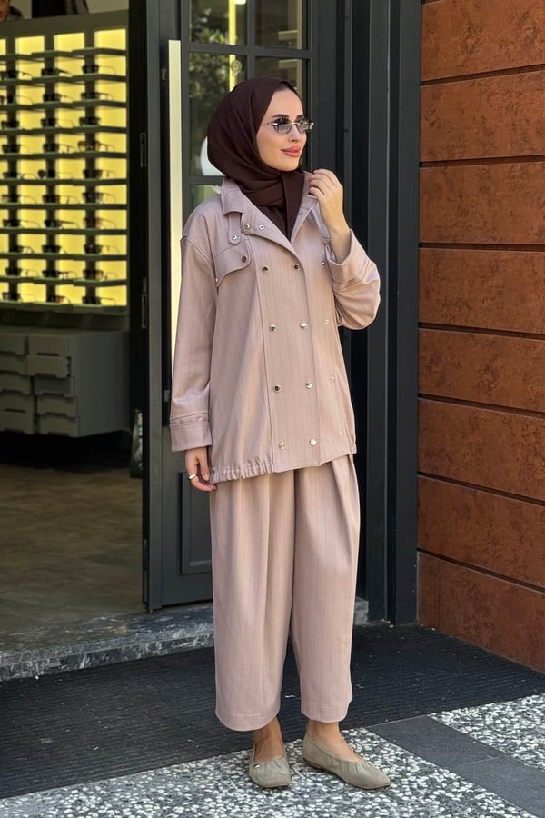 QOOQ Pantolonlu Takım 27FW633T Pudra