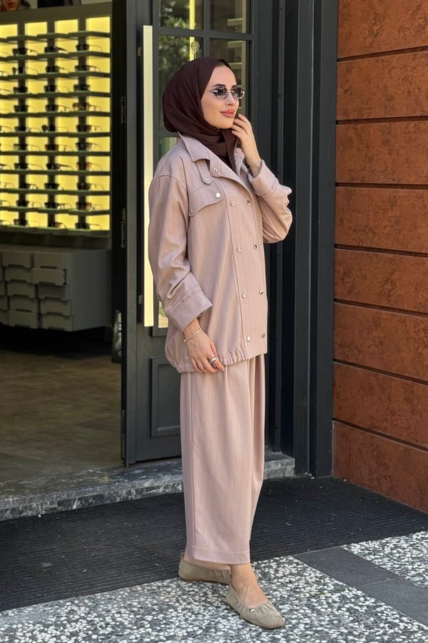 QOOQ Pantolonlu Takım 27FW633T Pudra