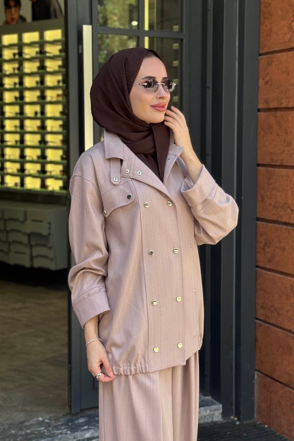 QOOQ Pantolonlu Takım 27FW633T Pudra