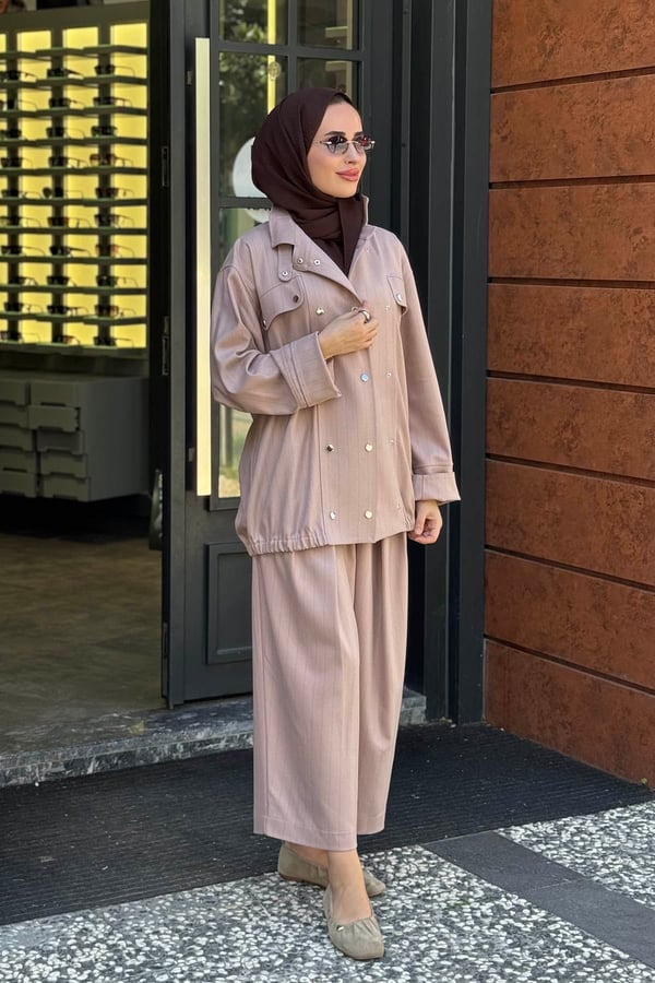 QOOQ Pantolonlu Takım 27FW633T Pudra