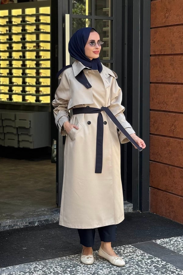 QOOQ Trench 27FW614 Bej