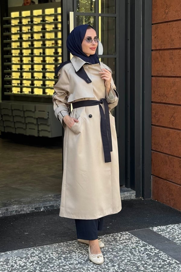 QOOQ Trench 27FW614 Bej