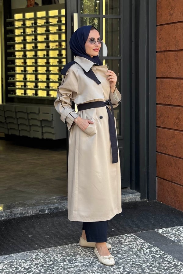 QOOQ Trench 27FW614 Bej