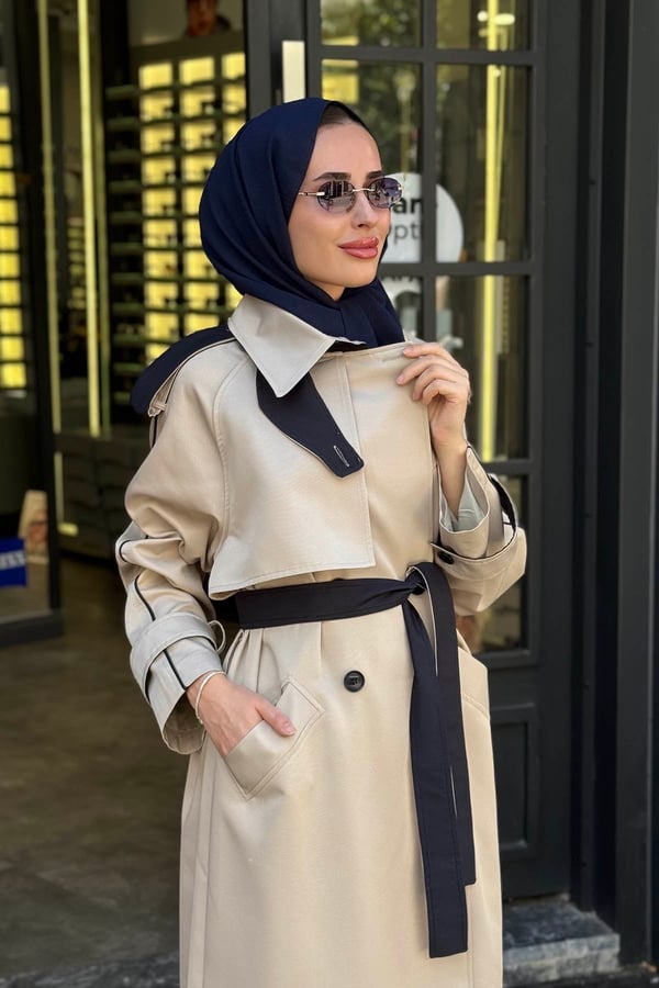 QOOQ Trench 27FW614 Bej