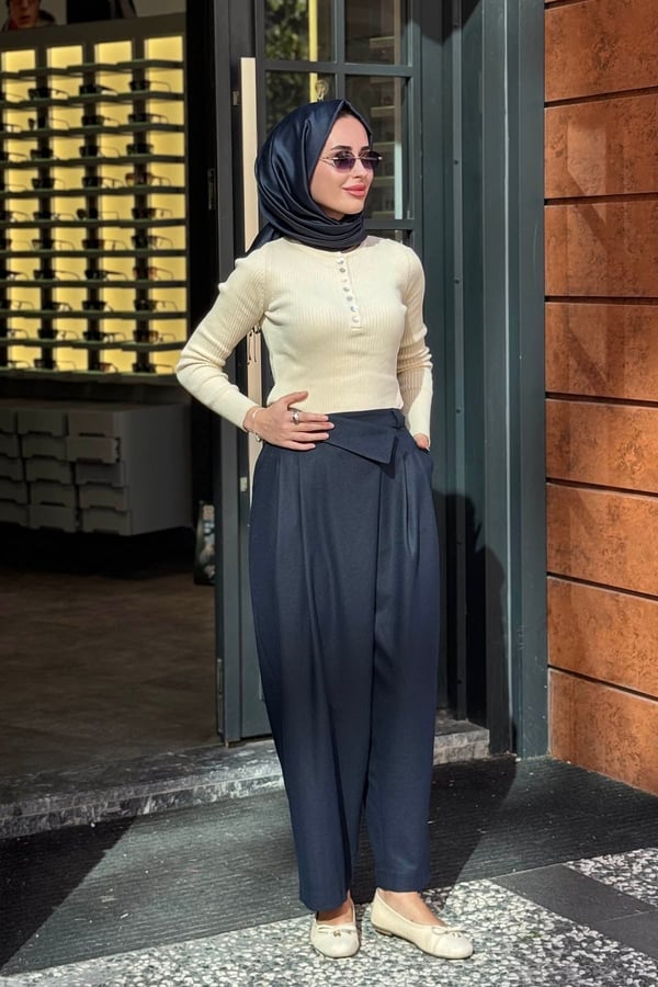 QOOQ Triko Bluz 27FW229 Ekru