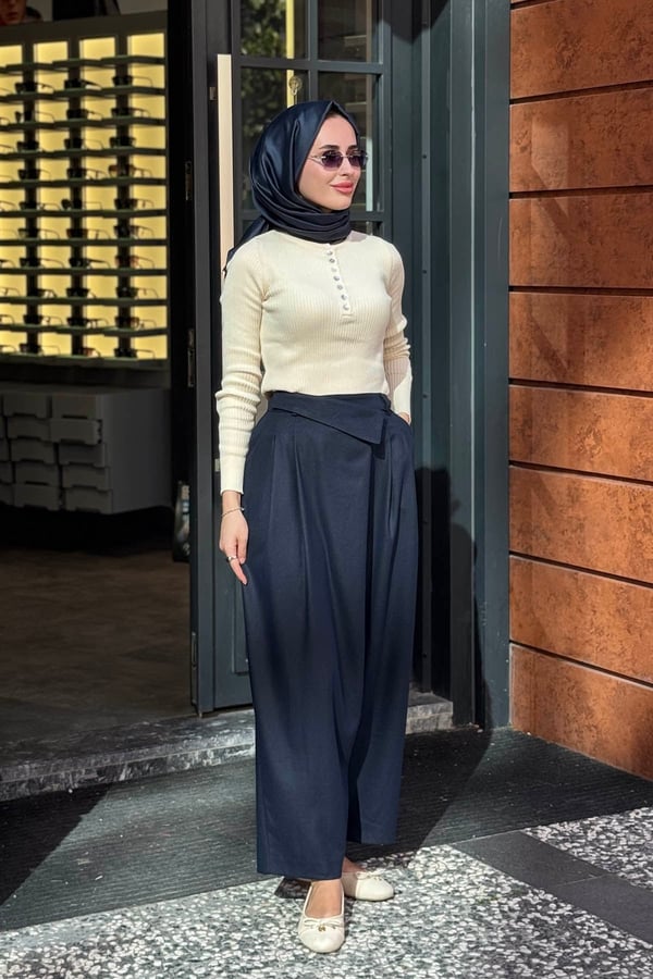 QOOQ Triko Bluz 27FW229 Ekru