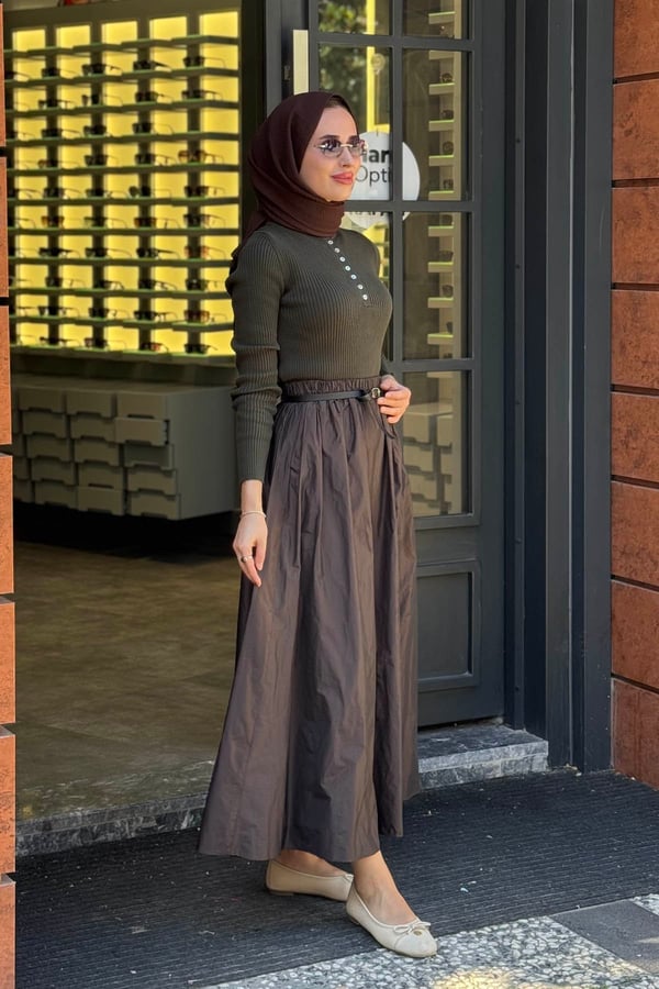 QOOQ Triko Bluz 27FW229 Haki