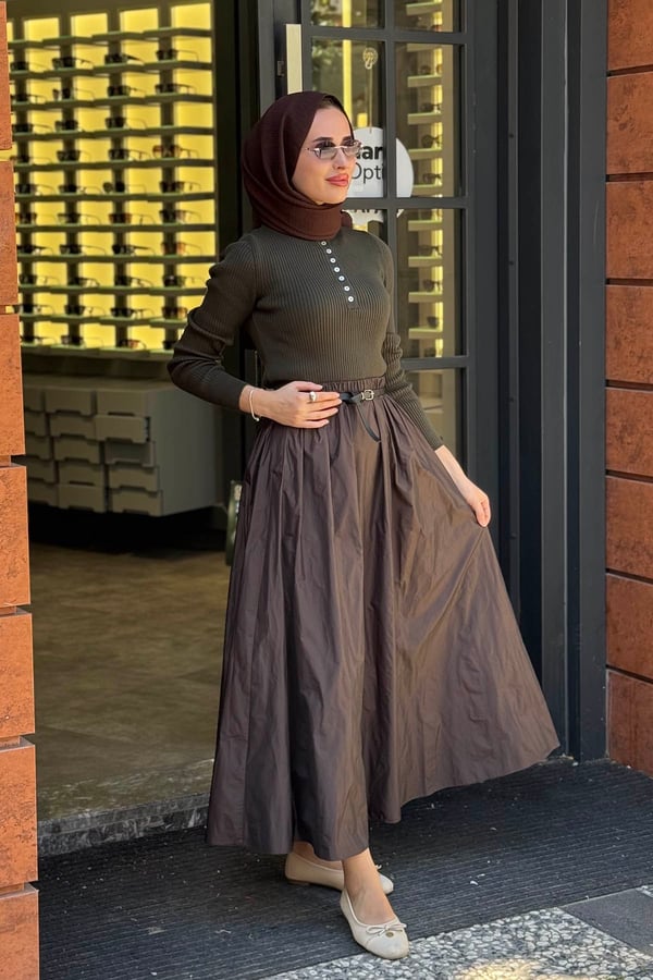 QOOQ Triko Bluz 27FW229 Haki