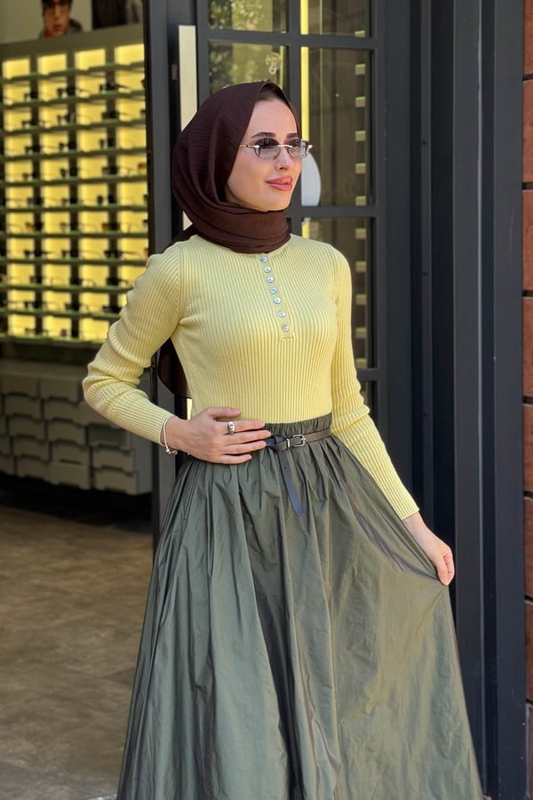QOOQ Triko Bluz 27FW229 Limon