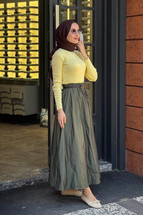 QOOQ Triko Bluz 27FW229 Limon