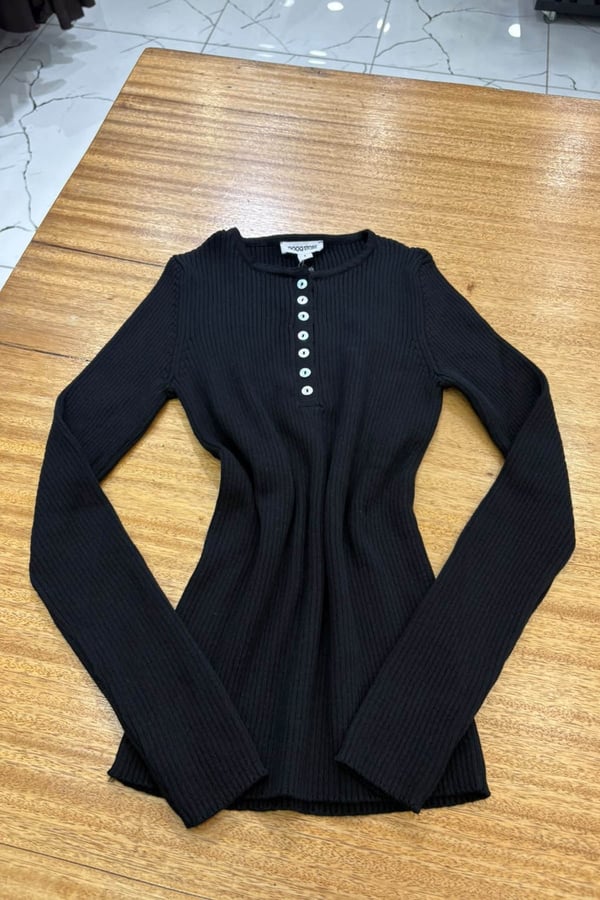 QOOQ Triko Bluz 27FW229 Siyah