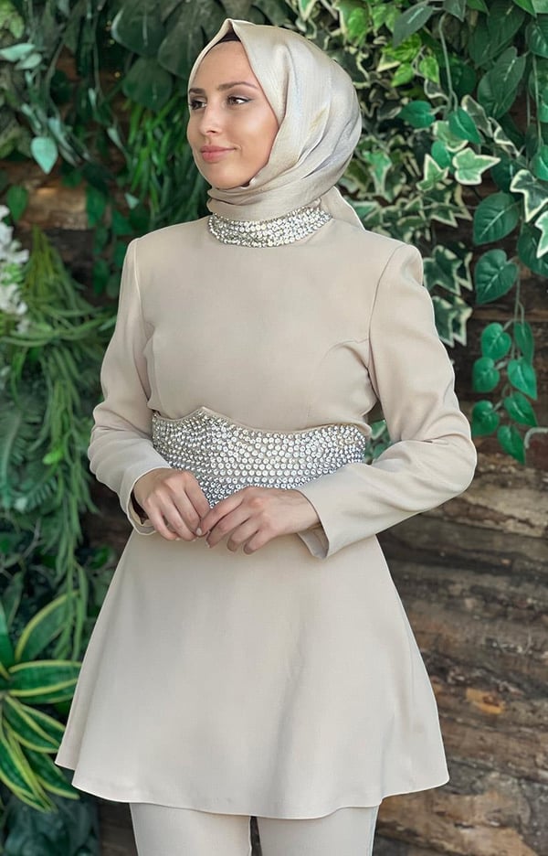 RİBAS Abiye Takım R127 Bej