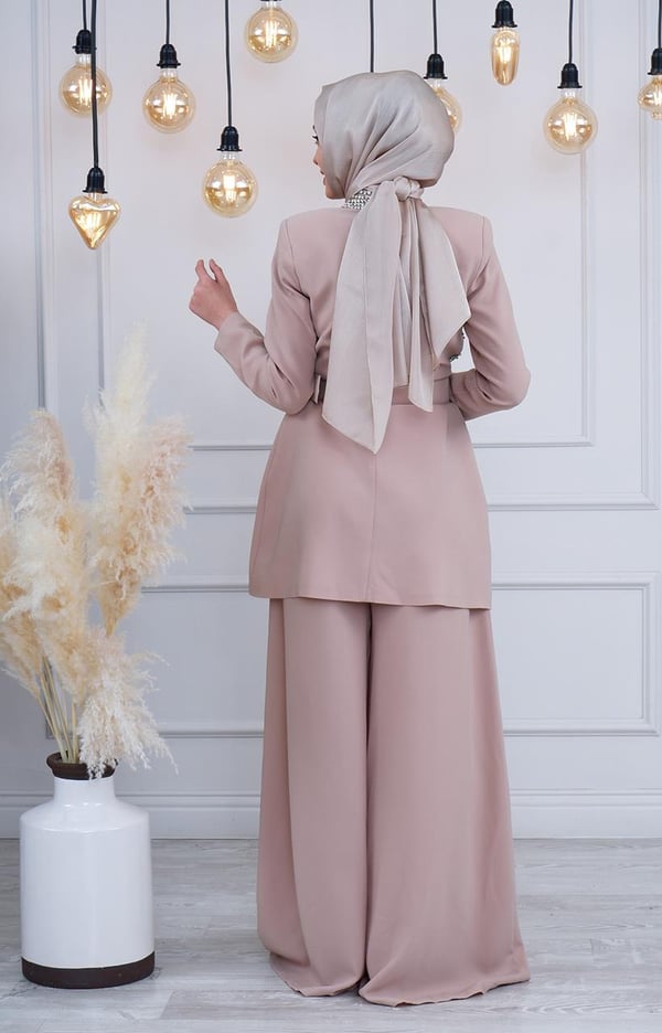 RİBAS Abiye Takım R128 Vizon