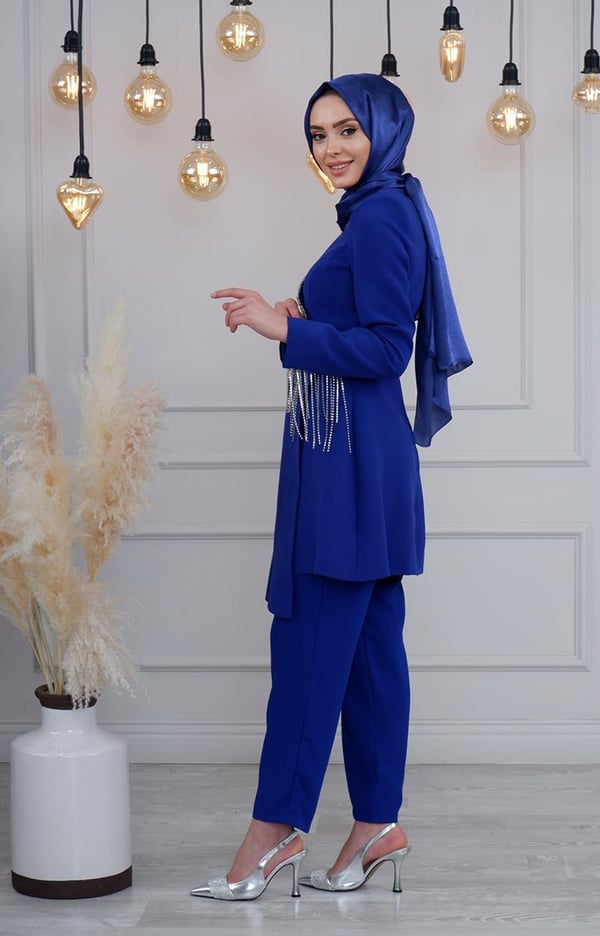 RİBAS Abiye Takım R132 Saks Mavi