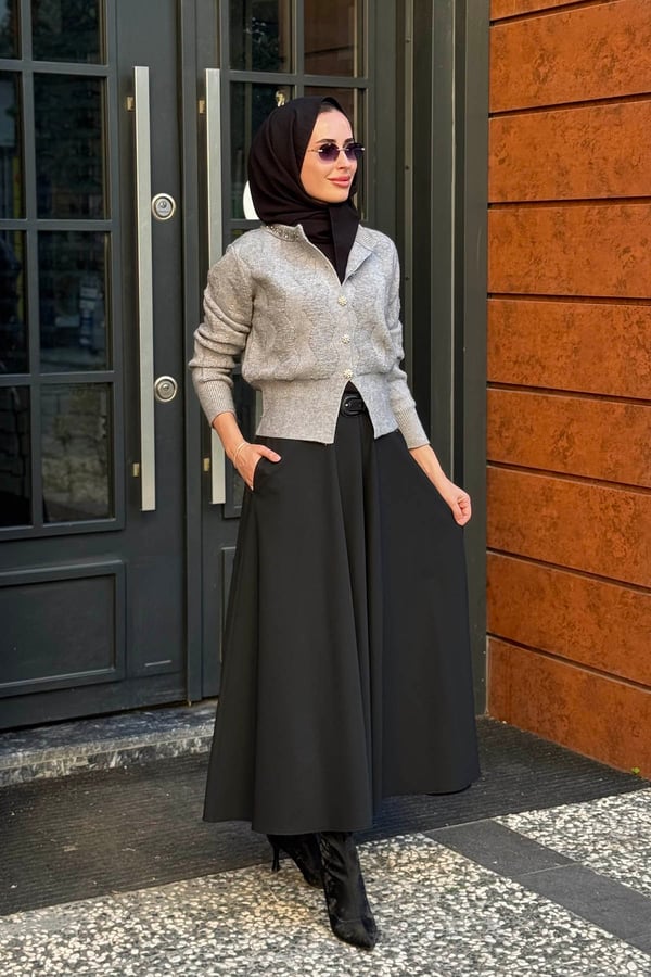 Seçil Triko Hırka 10002621710033 Gri